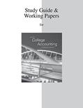 Read Study Guide/ Working Papers for College Accounting, written by M. David Haddock