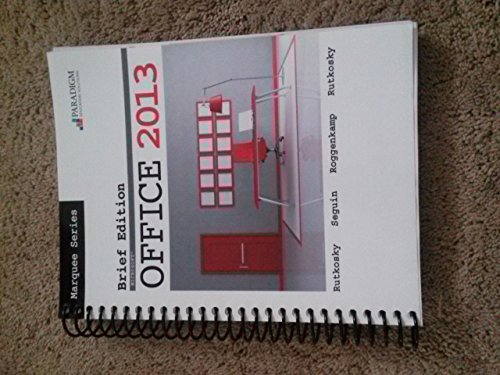 Marquee Microsoft Office 2013 Brief Edition - Text With Data Files Cd, written by Nita Hewitt Rutkosky; Denise Seguin; Audrey Rutkosky Roggenkamp; Ian Rutkosky