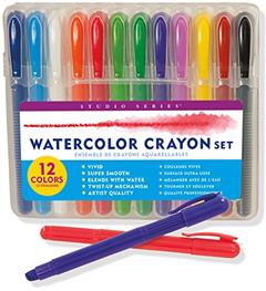 Studio Series Watercolor Crayon Set (12 water soluble gel crayons), written by Peter Pauper Press