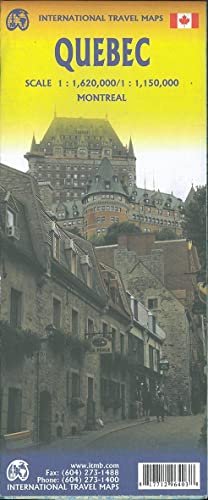 Quebec (Province) Travel Reference Map 1:1.6M/1.5M, written by ITMB Publishing Ltd