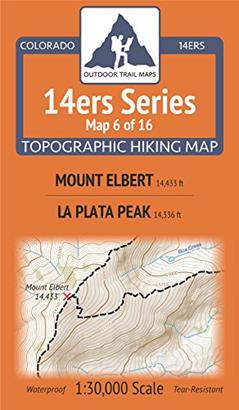 Colorado 14ers Maps Series 6 of 16 - Elbert | La Plata (2023), written by Outdoor Trail Maps