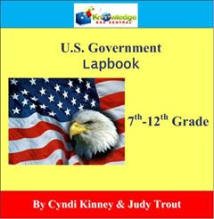 U.S. Government Lapbook Lapbook (7-12th) - PRINTED, written by Judy Trout Cyndi Kinney