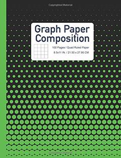 Graph Paper Composition Notebook: Quad Ruled with Half Tone Green and Black Book (Graphing Paper), written by Legendary Notebooks