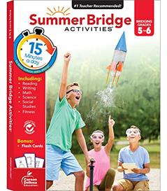 Summer Bridge Activities 5th to 6th Grade Workbooks All Subjects, Activity Book With Math, Reading Comprehension, Science, Fitness, Social Studies, Writing Practice, and Flash Cards, written by Summer Bridge Activities