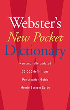 Houghton Mifflin Webster's New Pocket Dictionary Printed Book, written by The Editors of the Webster's New Wo