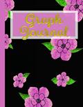 Read Graph Journal: Floral Cover, teal, pink-purple flowers, 4 squares per inch, 8.5" x 11", written by J. Belk
