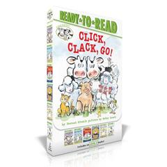 Click, Clack, Go! (Boxed Set): Click, Clack, Moo; Giggle, Giggle, Quack; Dooby Dooby Moo; Click, Clack, Boo!; Click, Clack, Peep!; Click, Clack, Surprise! (A Click Clack Book), written by Doreen Cronin