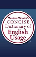 Read Merriam-Webster's Concise Dictionary of English Usage, written by Merriam-Webster