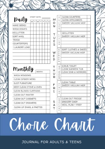 Read Chore Chart Journal: For Adults & Teens | Daily, Weekly, Monthly Housework and Cleaning Schedule Checklist & Planner, written by Val Vosee