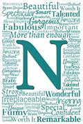 Read N: Inspirational Monogram Notebook (Teal Initial Word Art Notebooks), written by Naturally Truthful Designs