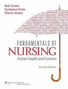 Ruth F. Craven EdD RN, Constance J. Hirnle MN RN BC, Sharon Jensen MN RN'sFundamentals of Nursing: Human Health and Function (Craven, Fundamentals of Nursing: Human Health and Function) [Hardcover]2011, written by Constance J. Hirnle MN RN BC (Author) Sharon Jensen MN RN (Author) Ruth F. Craven EdD RN (Author)