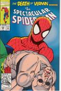 Read The Spectacular Spider-Man #196 : Faces (The Death of Vermin - Marvel Comics), written by J.M. DeMatteis