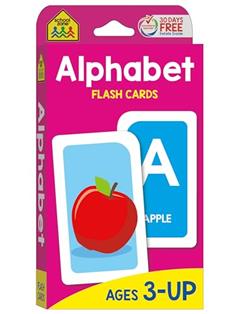 School Zone Alphabet Flash Cards: 56 Cards, Toddler, Preschool, Learn the ABC's, Letters, Phonics, Colorful & Fun Learning, Ages 3+, written by School Zone; Joan Hoffman