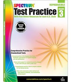Spectrum Test Practice 3rd Grade Workbooks, Math, Language Arts, Reading Comprehension, Grammar, Spelling, Vocabulary, and Writing Practice, Classroom or Homeschool Curriculum, written by Spectrum