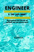 Read D39: ENGINEER n. [en~juh~neer] An organism that thrives on caffeine and last minute work: 120 Pages, 6" x 9", Ruled notebook, written by God Bless The Buyer & Family