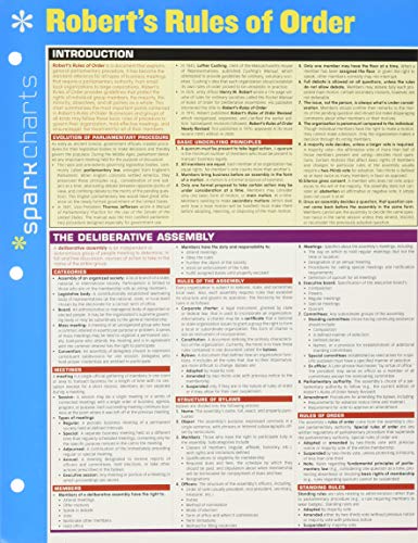 Read Robert's Rules of Order SparkCharts (SparkCharts, 61), written by SparkNotes Read Robert's Rules of Order SparkCharts (SparkCharts, 61), written by SparkNotes