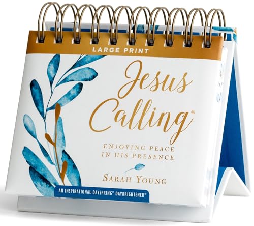 Read Jesus Calling: Enjoying Peace in His Presence Large Print (An Inspirational DaySpring DayBrightener) - Perpetual Calendar, written by Sarah Young; DaySpring