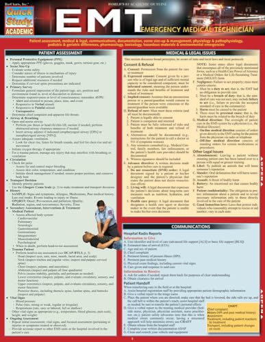 Read EMT - Emergency Medical Technician QuickStudy Laminated Reference Guide (QuickStudy Academic), written by Melodie Kolmetz