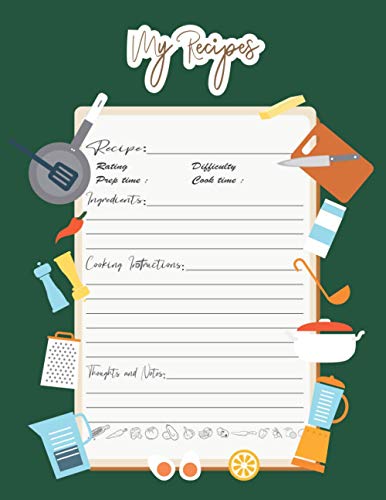 Read My Recipes: Customized Blank Recipes Book Journal Notebook Food cookbook format To Write In Your Special Recipes and Notes You Love, written by Lerocorer Publication