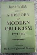 Read A History of Modern Criticism: 1750 - 1950, written by Rene Wellek
