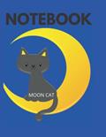 Read Cat and Moon Notebook: Moon and Crescent Journal on a Blue Background 8.5"x11" INCH 120 pages glossy cover, written by SAHL