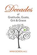 Read Decades of Gratitude, Gusto, Grit and Grace, written by Minx Boren Read Decades of Gratitude, Gusto, Grit and Grace, written by Minx Boren