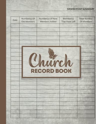 Read CHURCH RECORD BOOK: Church Membership Register Book Perfect for Church Administration, Pastor and Membership Secretary., written by Harlee Prentice Read CHURCH RECORD BOOK: Church Membership Register Book Perfect for Church Administration, Pastor and Membership Secretary., written by Harlee Prentice