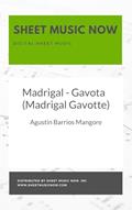 Read Madrigal - Gavota (Madrigal Gavotte), written by Agustin Barrios Mangore