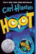 Read Hoot, written by Carl Hiaasen