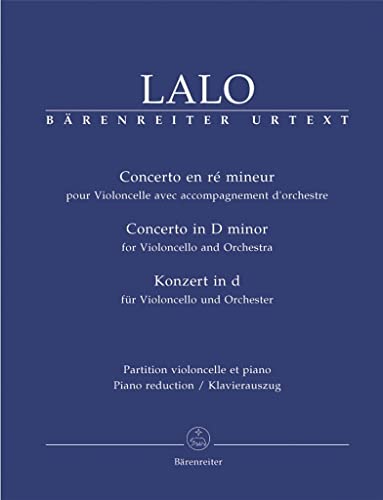 Read EDOUARD LALO : CELLO CONCERTO IN D MINOR - CONCERTO EN RE MINEUR -VIOLONCELLE ET PIANO, written by EDOUARD LALO