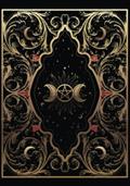 Read Book of Shadows: Blank dotted journal | Empty Grimoire | Spells book | Vintage black and gold cover | 150 pages 7" x 10", written by Cristina Guerrero