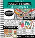 Read Color & Frame - 3 Books in 1 - Nature, Country, Patchwork (Adult Coloring Book), written by New Seasons; Publications International Ltd.