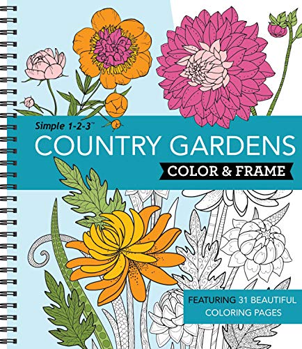 Read Color & Frame - Country Gardens (Adult Coloring Book), written by New Seasons; Publications International Ltd.
