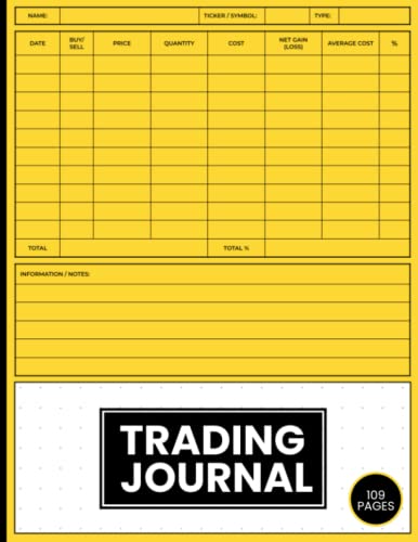Read Trading Journal: Stocks, Forex, Options and Crypto Trading Log Book for Organised Traders | Record up to 1000 Trades., written by Adjust And Achieve Logbooks