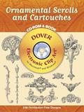 Read Ornamental Scrolls and Cartouches (Book & CD) (Dover Electronic Clip Art), written by Not Available (NA)
