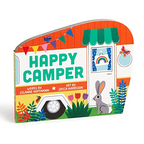 Read Happy Camper - Adventurous and Educational Unique Van Shaped Board Book for Young Children, written by Mudpuppy; Jilanne Hoffmann