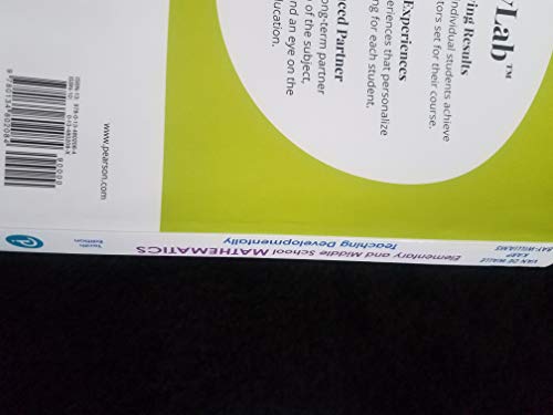 Elementary and Middle School Mathematics: Teaching Developmentally plus MyLab Education with Enhanced Pearson eText -- Access Card Package, written by John Van de Walle; Karen Karp; Jennifer Bay-Williams