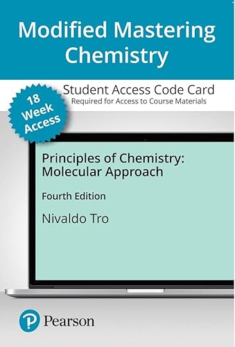 Read Principles of Chemistry: A Molecular Approach -- Modified Mastering Chemistry with Pearson eText Access Code, written by Nivaldo Tro Read Principles of Chemistry: A Molecular Approach -- Modified Mastering Chemistry with Pearson eText Access Code, written by Nivaldo Tro