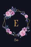 Read Eva: Monogram Initial Personalized Notebook Journal Gift For Girls And Women - Pink Floral, written by Tiffany's Treasures