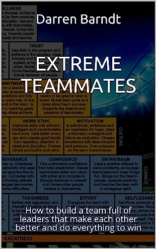 Read EXTREME TEAMMATES: How to build a team full of leaders that make each other better and do everything to win, written by Darren Barndt Read EXTREME TEAMMATES: How to build a team full of leaders that make each other better and do everything to win, written by Darren Barndt