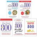 Read The Fast 800 Easy, The Fast 800 Recipe Book, The Fast 800, The Fast 800 Health Journal 4 Books Collection Set, written by Justine Pattison; Michael Mosley