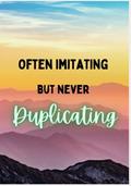 Read Often Imitating But Never Duplicating Writing Journal: A woman's notebook/diary 130 Pages, written by Clear Thoughts