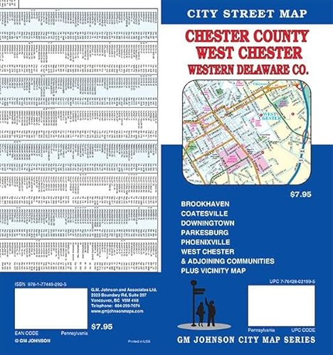 Read Chester County / Western Delaware County, Pennsylvania Street Map, written by GM Johnson Read Chester County / Western Delaware County, Pennsylvania Street Map, written by GM Johnson