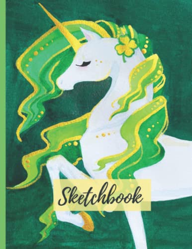 Read Green and Gold Shamrock Unicorn Sketchbook: A Drawing Pad for Unicorn Lovers and Artists of All Ages and Skill Levels, written by KSG Press