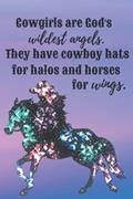 Read Christian Cowgirl Sketchbook - Cowgirls Are God's Wildest Angels: 6x9 Horse and Galaxy Themed Sketchbook for Drawing and Doodling for All Ages, written by KSG Press