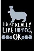 Read I Just Really Like Hippos, OK: Blank Lined Journal Notebook Planner - Hippo Gifts Hippopotamus Notebook, written by Eve Emelia