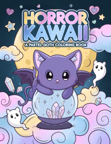 Read Horror Kawaii: A Pastel Goth Coloring Book: Cute & Creepy Gothic Chibi Coloring Pages For Adults, written by Mia Momoko