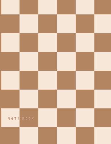 Read Checkered Notebook: Aesthetic Notebook Checkerboard, Blank Lined Paperback Notebook Journal, Brown Checkered Pattern Retro, written by Inspired Life Creative