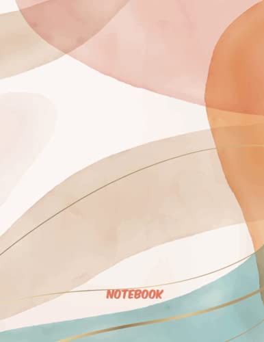 Read Notebook: College Ruled Notebook, Composition Notebook, Wide Ruled Paper,150 Pages, Large 8.5"x11", Pastel Colors, Minimalist Design, written by C.D.K. Publishing